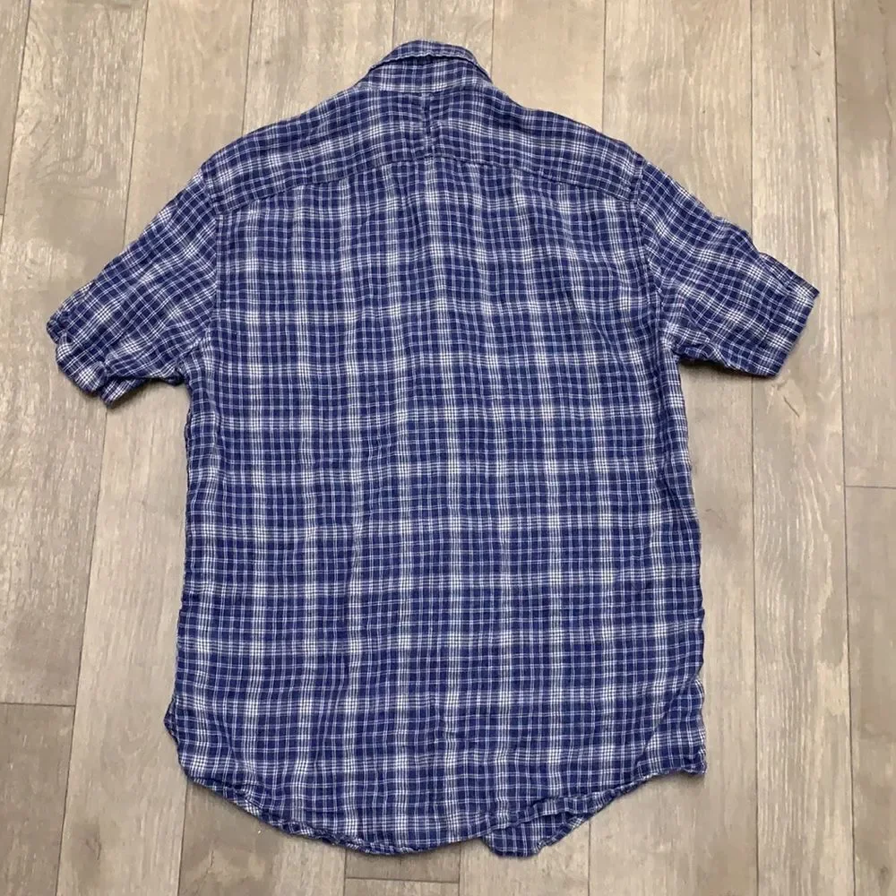 Mens Banana Republic Camden Standard Fit‎ 100% Linen Button Up